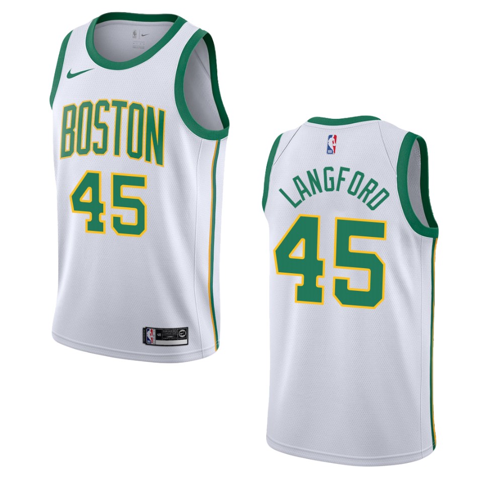 Men's Boston Celtics Romeo Langford #45 Swingman City White Jersey 2401JYGT